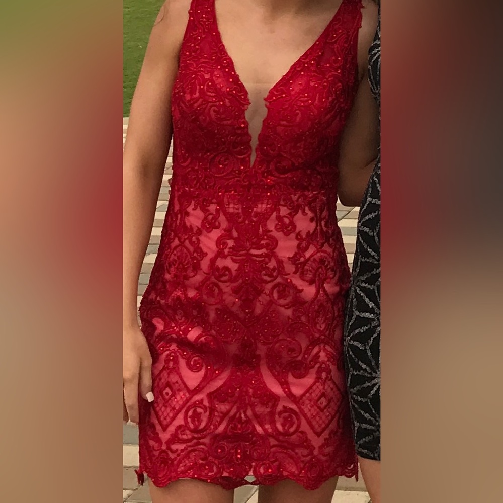 Alyce Paris Dress-Size 0-Red